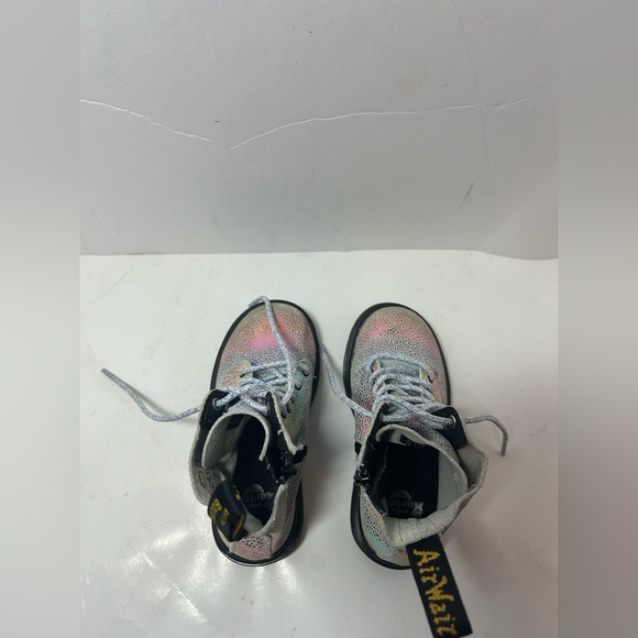 Dr. Martens 1460 Pascal T  Iridescent Rainbow Glitter Boots Girls  Kids Sz 9 - Picture 6 of 9